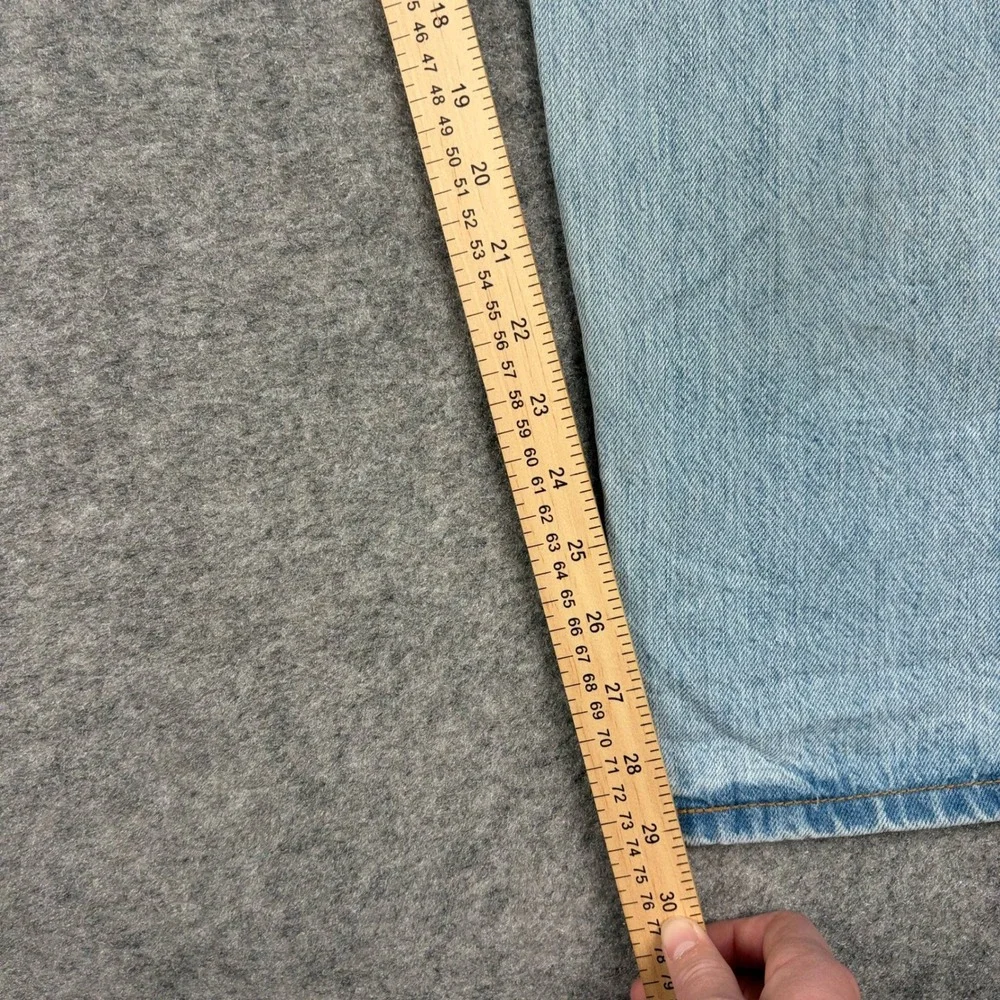 Levi's‎ 501 Jeans Mens 36x30 Light Wash Distressed Button Fly Denim Pants Ripped